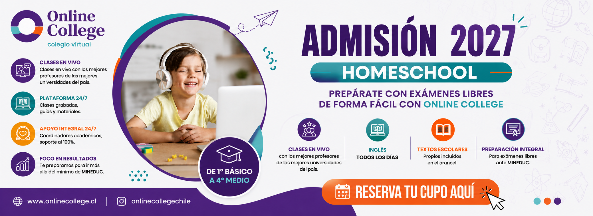 Admisión 2027 preparación exámenes libres ante Mineduc